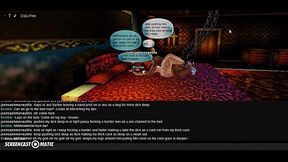 Dark Bedroom Fantasy – 3D Anime Couple Engages in Intense IMVU Sex Game