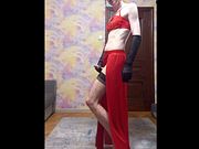 Sissy crossdresser masturbates