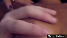 Big naturals boobs on a small dick-sucking babe