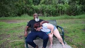 Nerdy Milf seduces and pleases black dick&#x1F346; in the Park