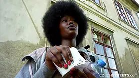 Czech Streets 152: Quickie with Cute Busty Black Girl