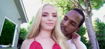 Tiny blonde Lana Sharpova interracial double pen