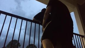 Poke and Blow on the Back Porch During Stormy Weather