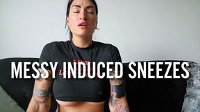 Messy Induced Sneezes from Big Titty Brunette Tatiana Vex