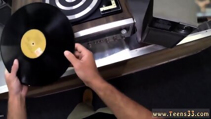 Flat chested brunette Vinyl Queen!