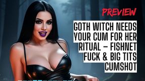 goth witch needs your cum for her ritual – fishnet fuck & big tits cumshot asmr hfo joi erotic audio 4 men