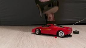 Toy Ferrari car VS high hells