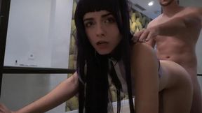 sarah roomie takes a pounding as hinata hyuga porn video