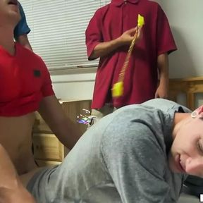 TWINKPOP - To Be The Part Of The Fraternity, He Must Bend Over And Get Fucked While Others Watch