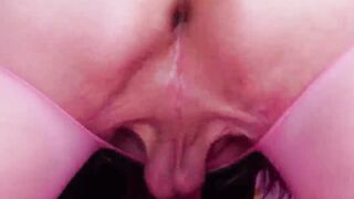 PLUS-SIZE Sandy-haired Tgirl Rails Hefty Chisel Popshot