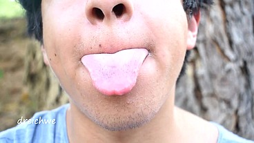Fetish of tongue in the field