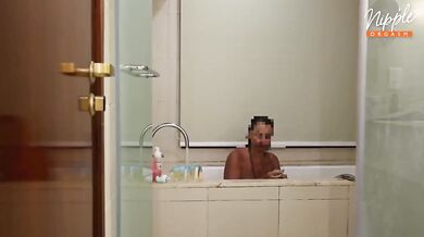 Brunette MILF Step Wife Gets Choked With Gushing Shower Takeover