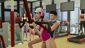Horny Shameless Couple Have Sex In The Gym - sims 4 - 3D animation