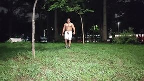 yuri gaucho - public cumshot