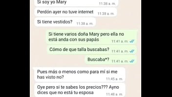 DO&Ntilde_A MARY ME VUELVE A MANDAR WHATSAPP Y GRABO BAJO SU VESTIDO Y ME LA COJO