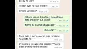 DO&Ntilde_A MARY ME VUELVE A MANDAR WHATSAPP Y GRABO BAJO SU VESTIDO Y ME LA COJO