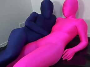 Miraidouga - The Zentai Girl Who Goes Crazy With A Hard
