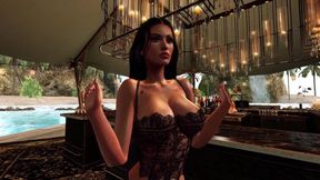 Blaire Black gets fucked in every hole hardcore at the bar by a massive big white from a stud cock on the beach with dripping cum