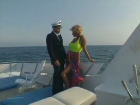 Seductive big boobed blondie has a wild sex on the yacht