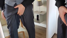 Yuri Gaucho Masturbating in Front of the Mirror