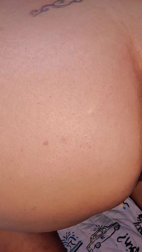 Exposing My Slut Wife's Asshole Jerk off to Her Now