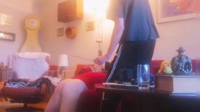 Amateurboy is caned on feet and ass