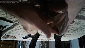 Sniffing wifes dirty panties and cumming