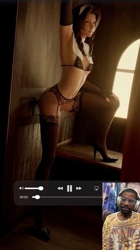 Slutty Ass Petite Aerith in Confessional Getting Anal Fucked Like a Whore