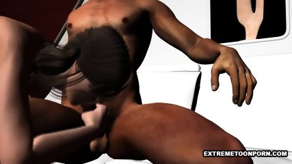Sexy 3D Vampire Babe Sucks Cock and Gets Fucked