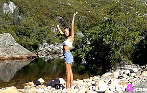 Italian model Francy Torino posed but totally naked and exposed her ass