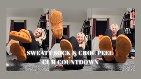 Sweaty Croc & Sock Peel with Stinky Sniff Check & Cum Countdown 😏😜
