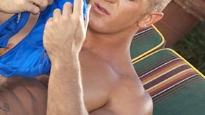 Hot Poolside Jerk ~ Francesco D'Macho Shows Off by the Swimming Pool