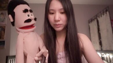 His Stepmom Gets Off With Puppet Play