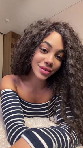 Curvy solo babe teases the camera