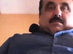 turkish grandpa shows his beautiful cock and balls