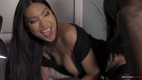 naughty asian secretary polly pons takes her colleague’s up her ass