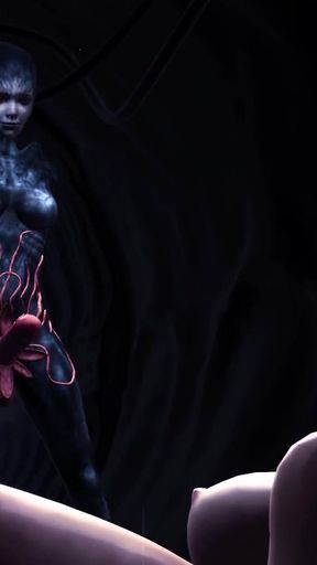 Memorable moment from &quot;A sexy hottie gets fucked by a female alien in a cave on an exoplanet&quot;