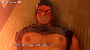 Burly Hairy Daddy Takes Massive Load in Steamy Hentai Ride