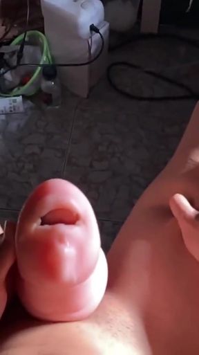 Cum shot with fake pussy   Clip 1