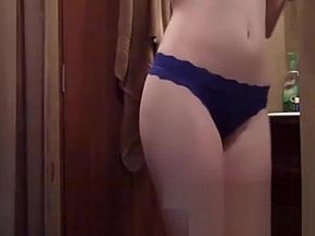 Horny Teen Teasing And Stripping At Home