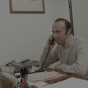 He Calls a South American Slut to Give Him a Blowjob in the Office.