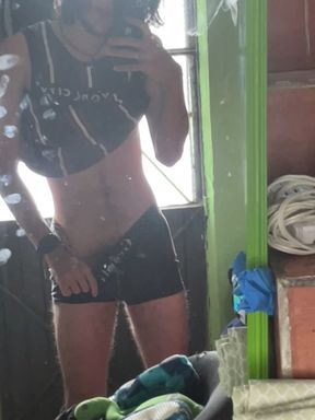POV: My new boxers are coming but I forgot to clean the mirror.