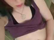 20 y/o Tgirl Masturbates on her Bday