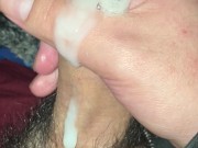 daily jerk off 27/30  -  lots of precum and shooting a load  -  jerk off challenge