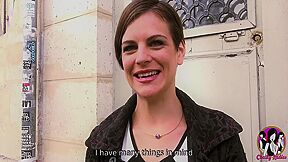 Big Ass Short Hair Brunette Gets Hardcore Dp