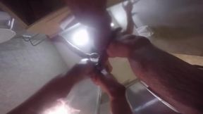 Ebony shemale breeding her bf in the shower