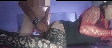 Shemale fucks with stepcousin's cock