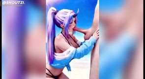 Shion From That Time I Got Reincarnated as a Slime, Does a Perfect Deepthroat with Your Long Penis and Will Swallow All Your Cum