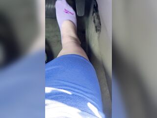 Pedal Pumping in Purple Socks