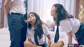 Shy Teen 18+ Classmate Enjoys 3some With Neighbor - Casey Calvert